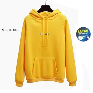 New Jaket Sweater Hoodie Flecce Fashion Wanita OH YES