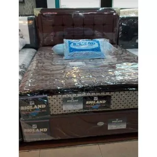 spring bed bigland deluxe matras kasur springbed pakai lapisan ready stock makassar termurah bedset