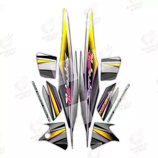 Stiker Striping Motor Honda supra fit new 2006 full hitam-kuning