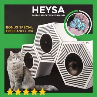 HEYSA X3 (Mainan Kucing, Rumah Kucing, Cat Condo, Garukan)