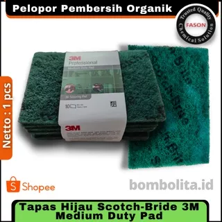 Tapas Hijau Scotch Bride 3M Medium Duty Pad