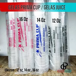 Gelas PRIMA CUP - Gelas Juice - Cup Minuman Uk 16 14 12 Oz