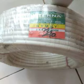 Kabel listrik 2 x 2,5 NYMHY/serabut merk eterna per meter