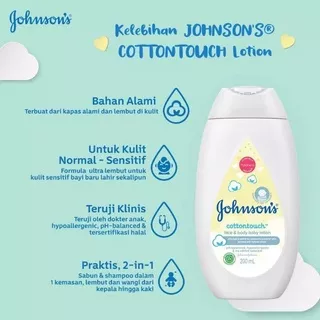 JOHNSON`S BABY COTTON TOUCH FACE & BODY LOTION/lotion bayi Newborn Johnson