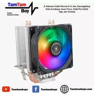 Heatsink Cooler Fan HSF Alseye AM-90 AM90 2 Heat Pipes Intel AMD