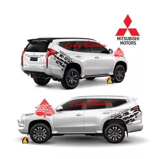 STRIPING STICKER MOBIL MITSUBISHI PAJERO SPORT STICKER PAJERO SPORT SIDE DECAL