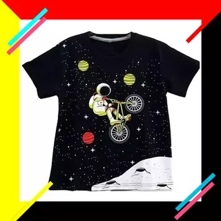 BAJU ANAK LAKI-LAKI / KAOS ANAK LAKI-LAKI ASTRONOT SEPEDA 1 - 10 TAHUN