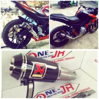 KNALPOT AKRAPOVIC LORENZO R15 v3 VIXION BISON CB150 CBR150 VERZA NMAX NEW AEROX PCX LOKAL VARIO