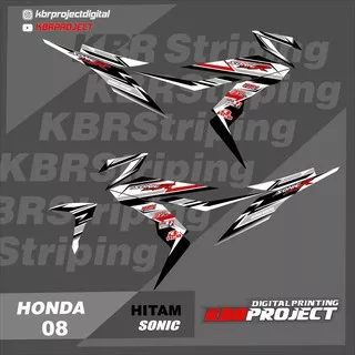 (cod) Stiker Motor sonic sticker striping list motor honda sonic 08 Racing Terlaris sonic road race