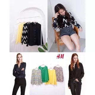 Kemeja Wanita HnM || Kemeja H&M Kemeja Kerja Wanita Original Branded