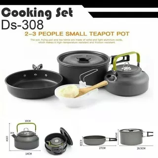 Peralatan masak Camping Hiking Cooking Set Ds 308