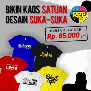 Custom Kaos Desain Tulisan / Logo Sesukamu