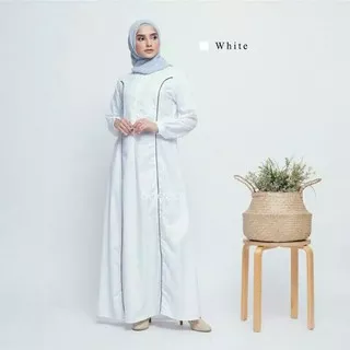 Gamis Syari Gamis Putih Polos Dewasa Dress Remaja terbaru 2021 Baju Muslim Termurah Gamis Busui Jumbo Terlaris / Fashion Muslim Busana Premium Terbaru 2021 dress putih Baju Putih Wanita