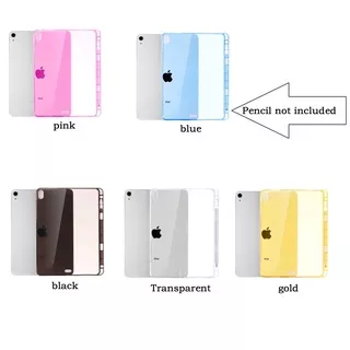 For New IPad 2017 2018 2019 2020 2021 IPad 2 3 4 5 6 7 8 9 Pro 9.7 10.2 10.5 10.9 11 12.9 Mini 1 2 3 4 5 6 Air 1 2 3 4 5 2022 Case, TPU Silicon Transparent Back Cover With Pen Holder Case