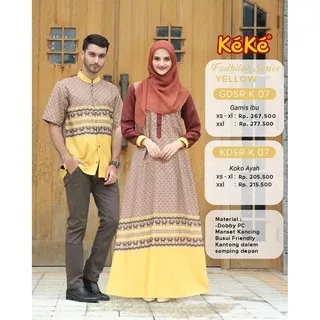 Keke Collection Sarimbit Keluarga Dewasa Fadhilah Series Yellow