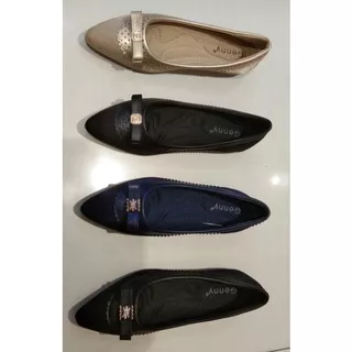 Genny 36-40 Original sepatu flat shoes wanita teplek beige import hitam navy