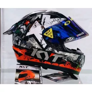 HELM KYT R10 SERI#3 BLAK/RED PAKET GANTENG/HELM FULLFACE ORIGINAL