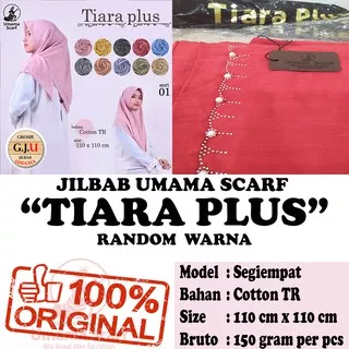 Umama TIARA PLUS jilbab hijab segiempat random campur warna cotton tr