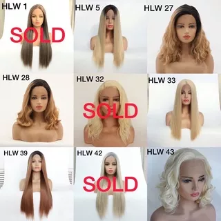 HLW half lace wig / wig lace fiber half lace wig / full wig / top lace wig FREE WIG CAP FREE LEM