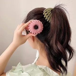 Jepitan Bird Nest Hair Claw Velvet|Hairclip Women Velvet Clip Hair Ponytail Buckle Korean Fashion