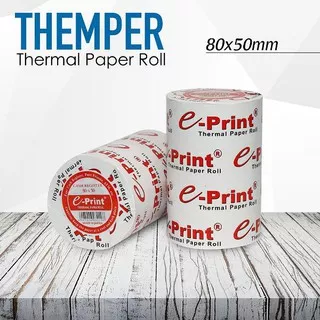 Thermall paper E print 80 x 50 Cash Register Themper/ Kertas kasir/ Kertas Roll