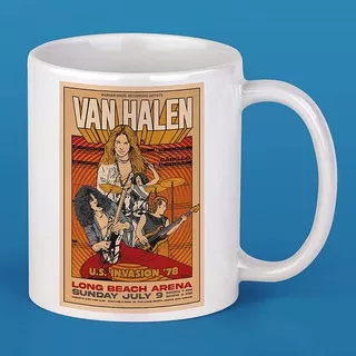 Van Halen 1978 Tour Poster in Gelas Keramik Mug