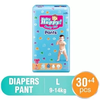 BABY HAPPY M34+4/ L30+4 POPOK BAYI PEMPERS DIAPERS