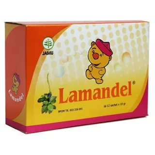 Obat Amandel LAMANDEL BPOM Isi 12 Sachet Tiap Kotak - Herbal Amandel, Radang dll