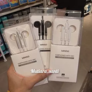 miniso earphones with mic / earphone miniso with mic / earphone miniso