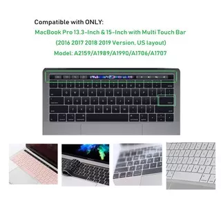 Silicone Keyboard Cover Protector Macbook Pro Touchbar 13 15 inch clear