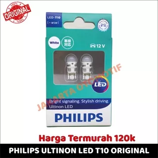 Philips Ultinon LED T10 Lampu senja 6000k  W5W Mobil Motor White Original Jakarta Otomotif