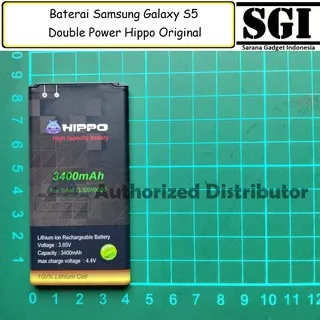 Baterai Hippo Double Power Original Samsung Galaxy S5 I9600 G900 SM-G900 Ori Batre Batrai Battery