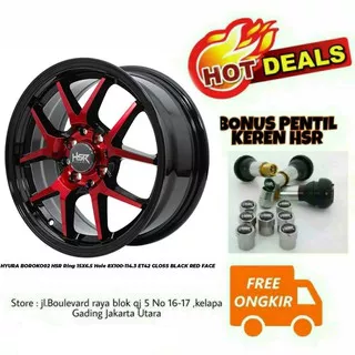 Velg Racing Pelek Mobil murah Type HYURA BOROKO Ring 15 R15 untuk jazz agya ayla calya sigra avanza