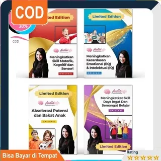 Asli Paket CD Audiolife Terapi Gelombang Meningkatkan Kecerdaskan Otak Anak Audio live Original