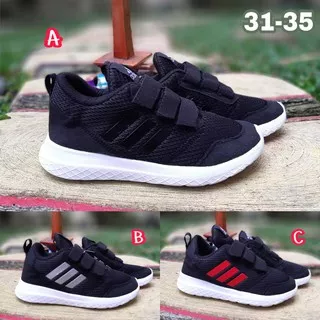 SEPATU ANAK ADIDAS ULTRA BOOTS HITAM FULL PUTIH SILVER SEPATU SEKOLAH ANAK HITAM