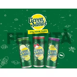 Greensands / Green Sands Kaleng / Can Rasa Lime Apple, Lime Lychee, & Lemon Grape 250 ml