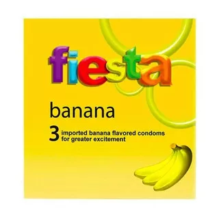 Fiesta Kondom Banana - 3 Pcs privasi terlindungi