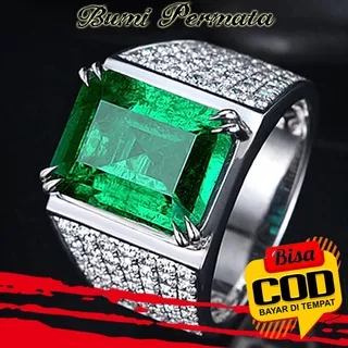 Batu Cincin Akik Zamrud Biron Kotak Full Cutting