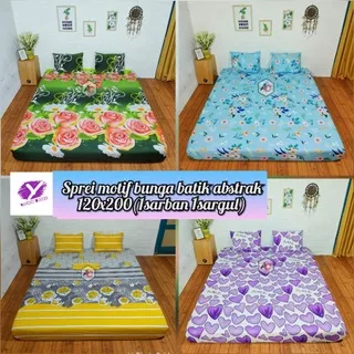 SPREI SET 120X200 SINGLE BED KASUR NOMOR 3 MOTIF BUNGA ROSE TULIP AKASIA BATIK ABSTRAK KOTAK HITAM PUTIH ESTETIK HOME MADE GROSIR MURAH HALUS BERKUALITAS