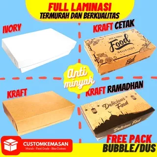 Lunch Box Paper, Paper Lunch Box, Box Nasi, Kemasan Ayam Geprek, Lunch box Kertas