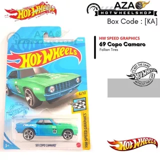 Diecast Hot Wheels 69 COPO CAMARO FALKEN HW Speed Graphics Hotwheels Mobil Regular Mainan Anak