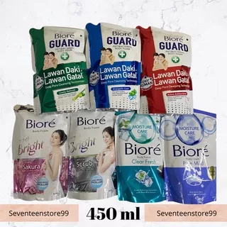 Biore Refill Body Wash 450 ml /Refill Sabun Biore 450ml Moisture Care / Biore Guard / Body Foam [ REFILL SABUN BIORE 450ml ]