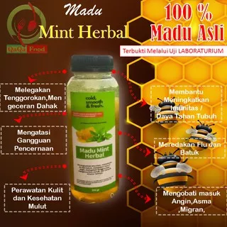 Madu mint herbal Madu asli masuk angin madu penurun panas batuk pilek demam obat herbal alami 650 gr