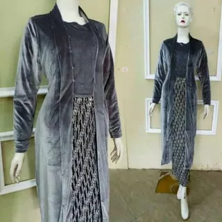 set kebaya kutubaru beludru