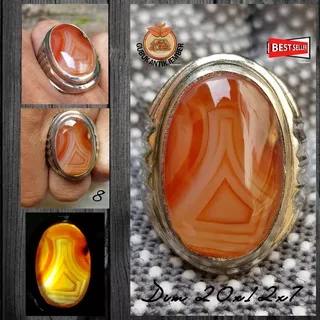 Cincin Batu Akik Natural Sulaiman Motif Unik Milenial (COD) Super Top HQ Obral Murah Best Seller/Hot Item/Discon