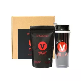 Teh Villa, Paket Hampers (1 Premium Black Tea + 1 Tumbler Classic Hitam I Love Tea)