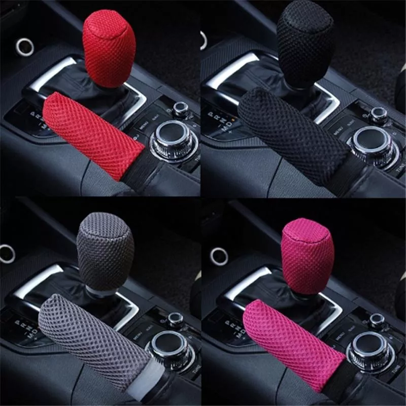 Gear Shift Knob Cover Car Universal Handbrake Grip Handle Covers Antiskid Protect Interior