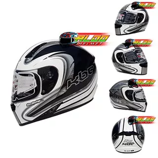 HELM KBC V MOTIF ZERO BLACK BLACK WHITE HELM KBC TERBARU HELM TERLARIS HELM FULL FACE