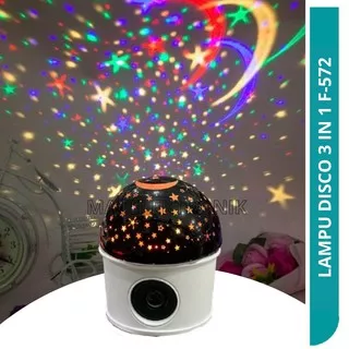 Lampu Tidur LED proyeksi Lampu Disco Putar dilengkapi dengan SPEAKER unik Hias Kamar Ruang Kerja motif Moon and star Malam berbintang tidur lampu pesta langit berbintang lampu proyektor Cahaya malam Bluetooth Speaker