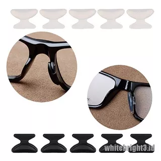 <white3> 5 pairs of glasses silicone non-slip nose pads glasses nose pad accessories